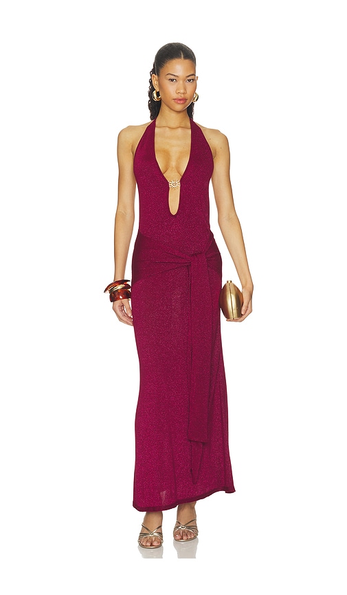 Ayella Deep-v Knit Maxi Dress