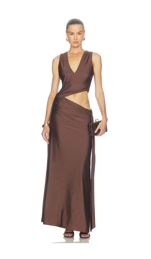 Mazini Deep Plunge Maxi Dress