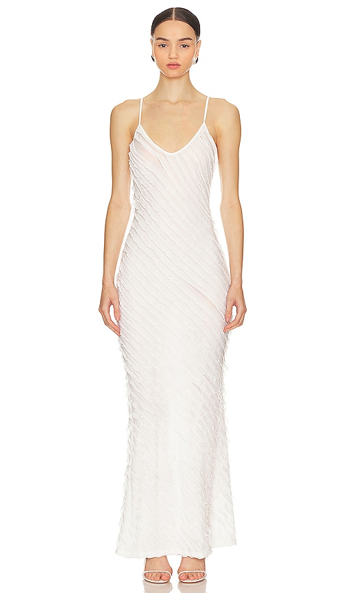 Alice + Olivia Valli Cut Out Cami Dress in Off White