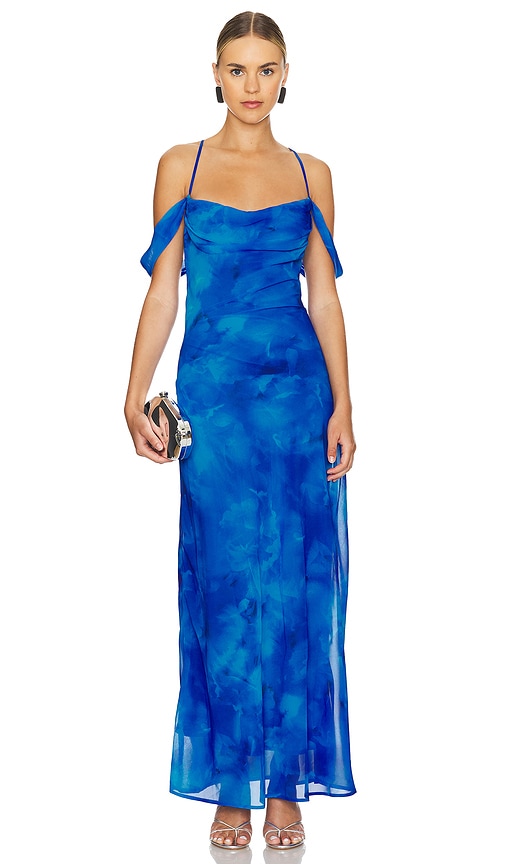 Shop Runaway The Label Lavoni Maxi Dress In Ramona Blue