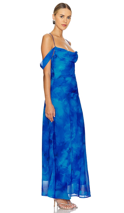 Shop Runaway The Label Lavoni Maxi Dress In Ramona Blue