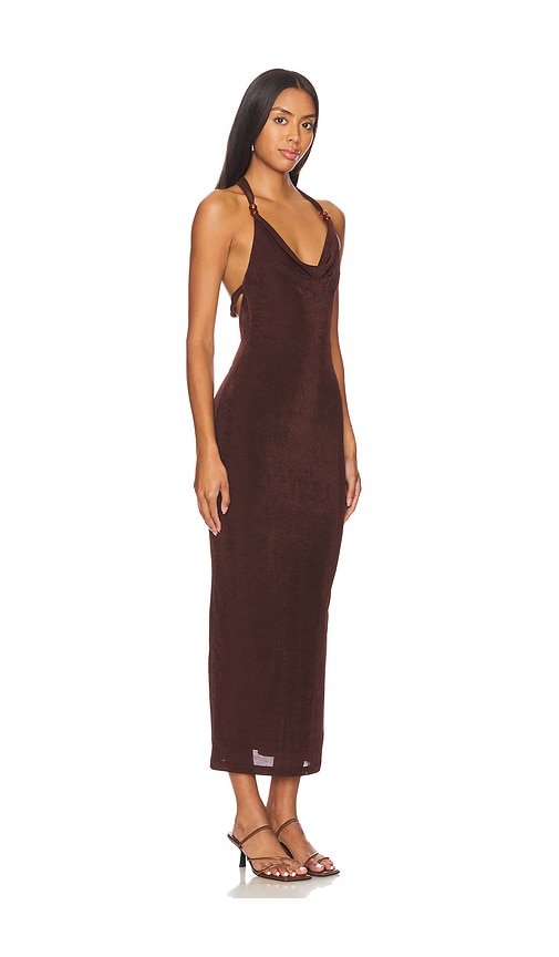 Shop Runaway The Label Enora Maxi Dress In Brown