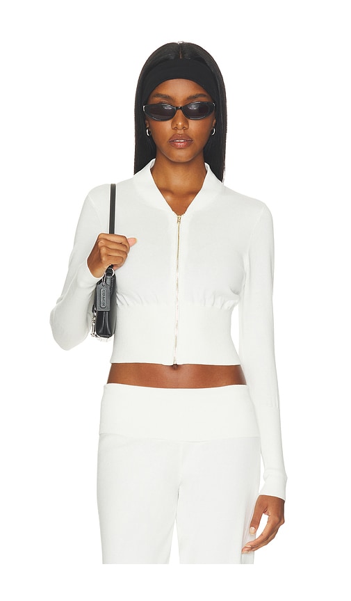 Monisha Crop Zip Up Knit Cardigan