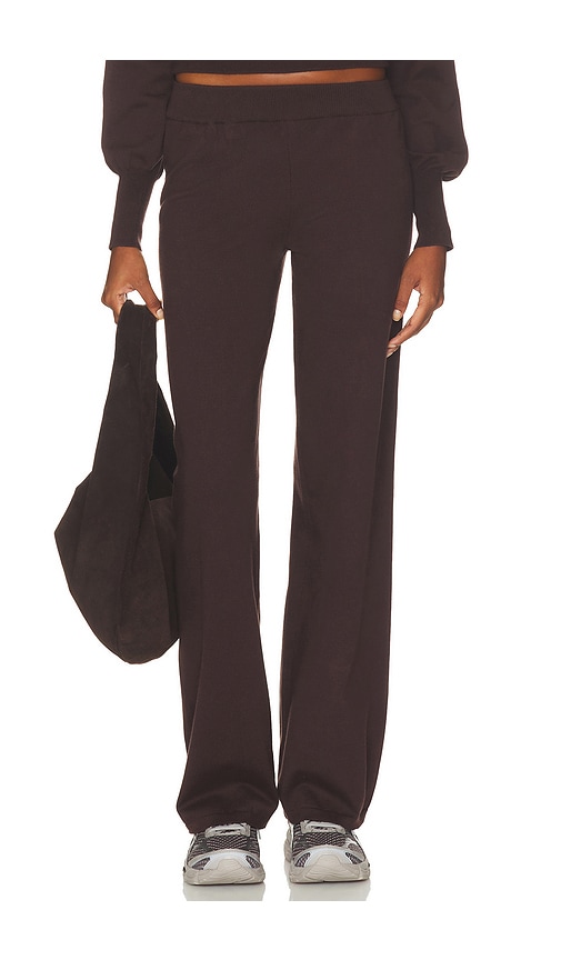 Heather Wide Leg Knit Pant