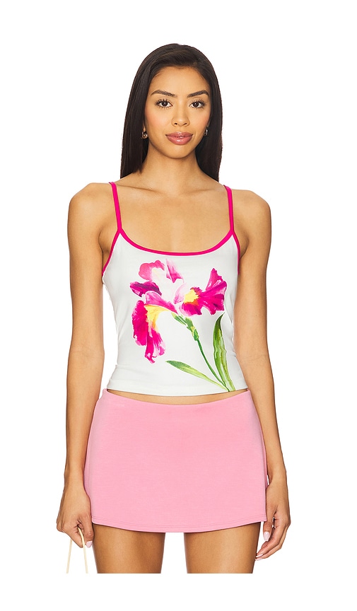 Paradise Tank in White,Fuchsia. - size L (also in M, S, XL, XS) - Runaway The Label - Modalova