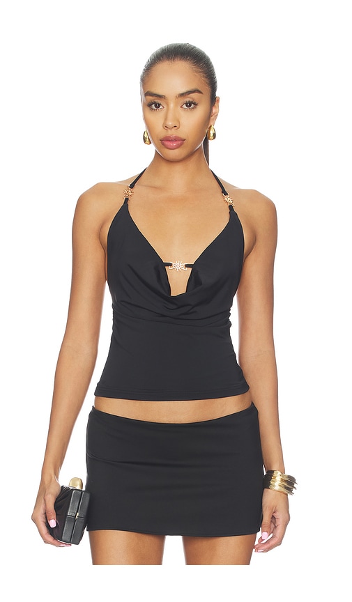 Livia Halter Cowl Top
