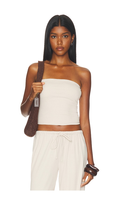 Anji Strapless Top by Runaway The Label in Biscuit
