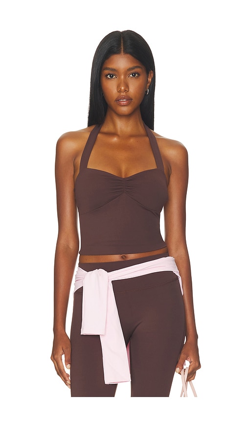 Sammy Backless Halter Top by Runaway The Label in Chocolate