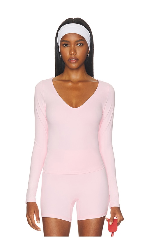 Zelda Low V-neck Long Sleeve Top