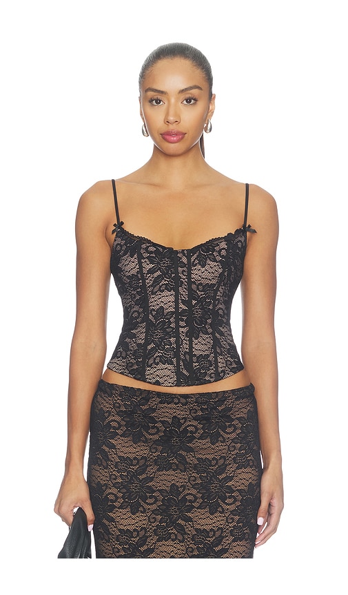 Kiani Lace Bustier by Runaway The Label in Black