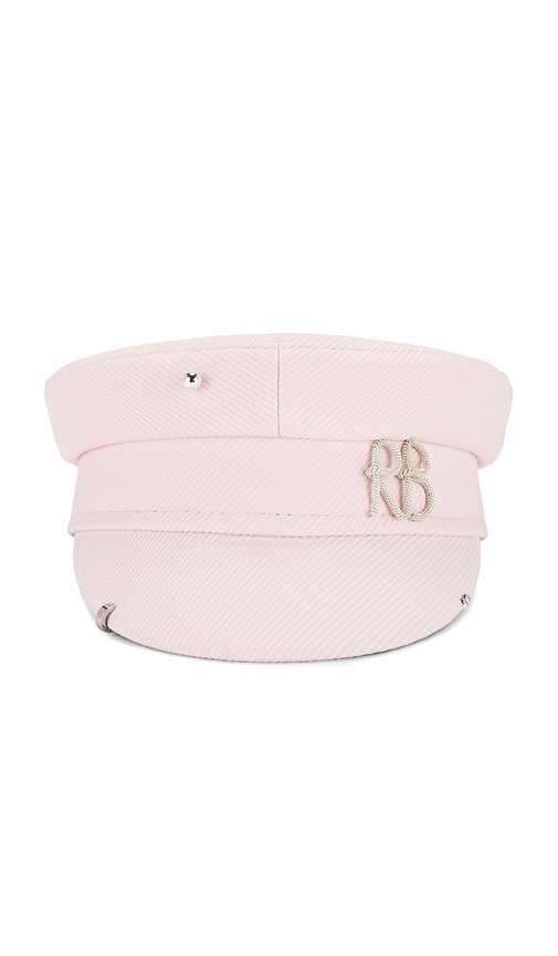 Shop Ruslan Baginskiy Pierced Logo-plaque Baker Boy Cap In Pink