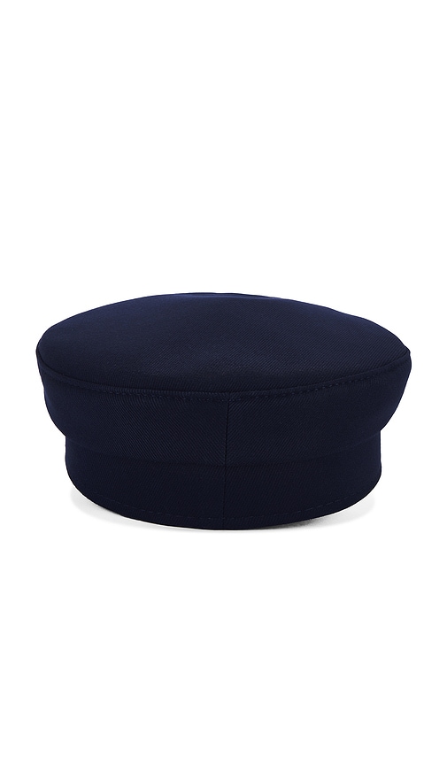 Shop Ruslan Baginskiy Pierced Baker Boy Cap In Navy