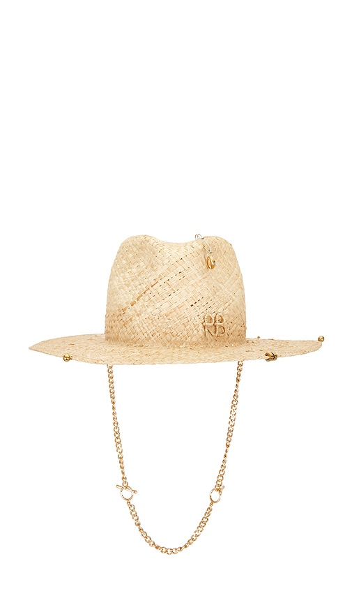  Ruslan Baginskiy Sombrero Fedora Con Correa De Cadena Chain Strap Fedora Hat En Color Neutral Talla M  (también En S, Xl). 