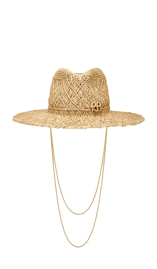 Ruslan Baginskiy Cut Out Double Chain Strap Fedora Hat
