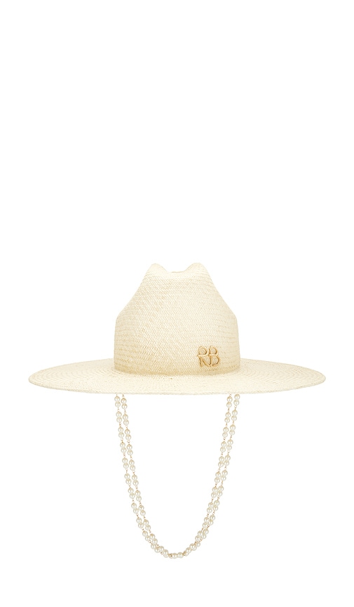  Ruslan Baginskiy Chapeau De Cowboy Double Chain Strap Cowboy Hat En Cream. Taille M. Also En Xl, Xs. 