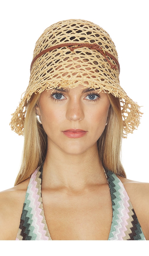 Ruslan Baginskiy Cut Out Straw Bucket Hat