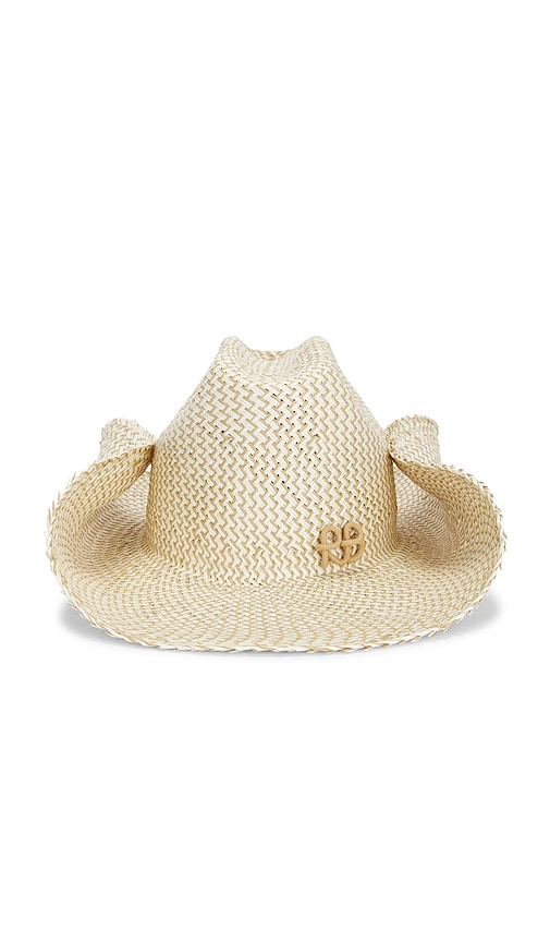  Ruslan Baginskiy Sombrero De Cowboy Monogram-embellished Straw Cowboy Hat En Color Beige Talla M  (también En S, Xl, Xs). 