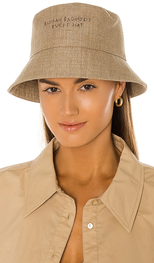 RUSLAN BAGINSKIY LAMPSHADE 帽类 – 卡其,RUSR-WA22