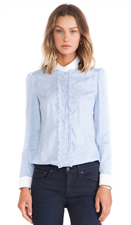 Ruffle Button Down Shirt