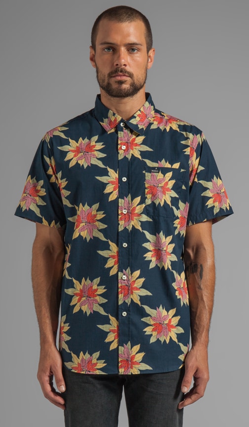 Fauna Up Short Sleeve Button Down