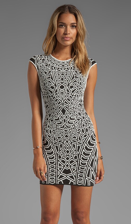 Geo Jacquard Mini Dress