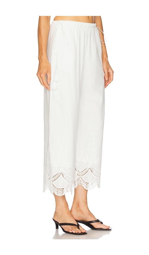Revolve X Jj Embroidered Pant In White