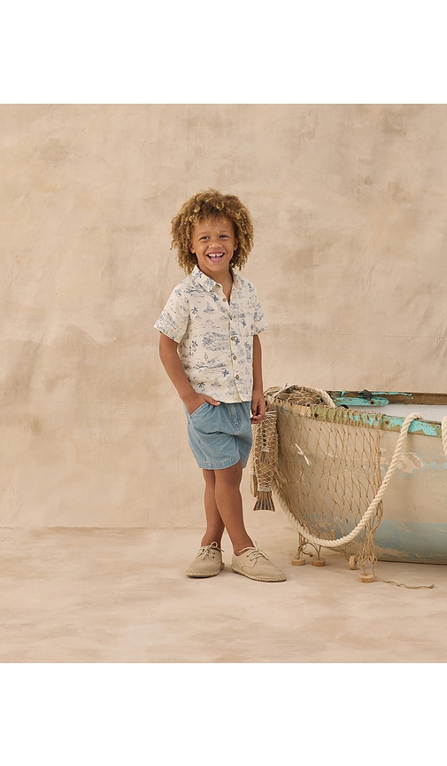  Rylee + Cru Kurzärmeliges Shirt In Cream. Größe 12-18m. Also In 18-24m. 