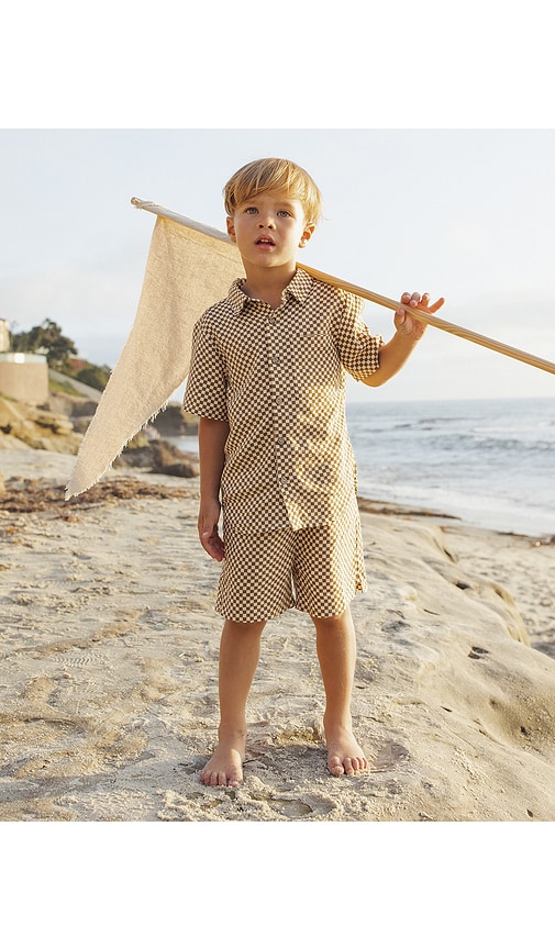  Rylee + Cru Boardshorts In Burnt Orange. Größe 12-18m. Also In 18-24m, 2-3yr. 