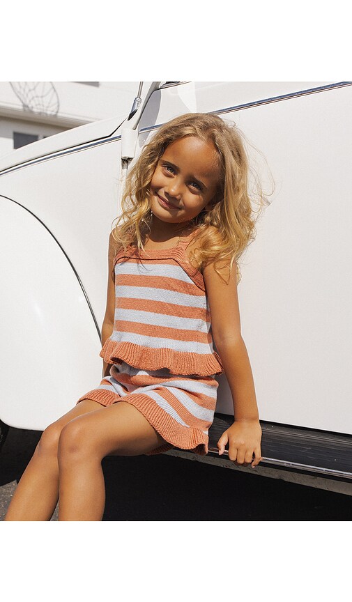  Rylee + Cru Set Aus Oberteil Und Shorts Naomi In Orange. Größe 2/3. Also In 6/7. 