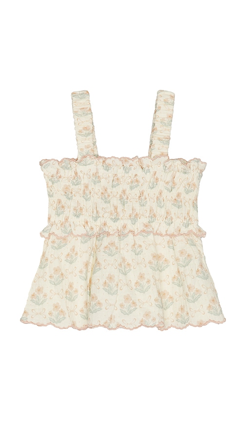 Rylee + Cru Smocked Tank In Pink