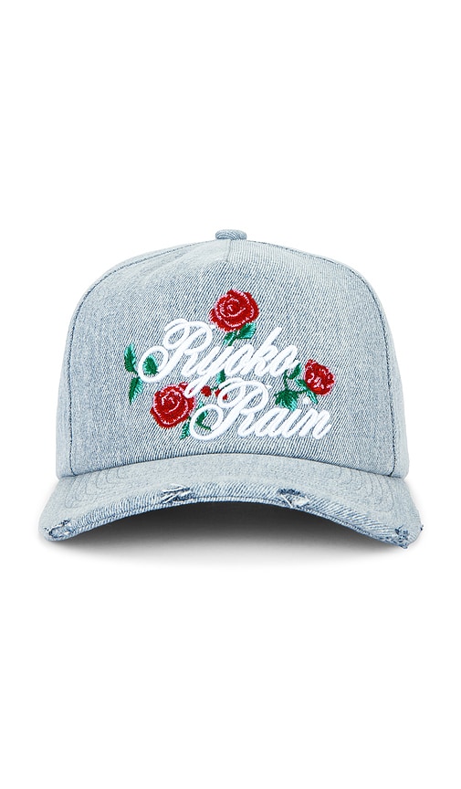 Ryoko Rain Denim Rose Strapback Hat