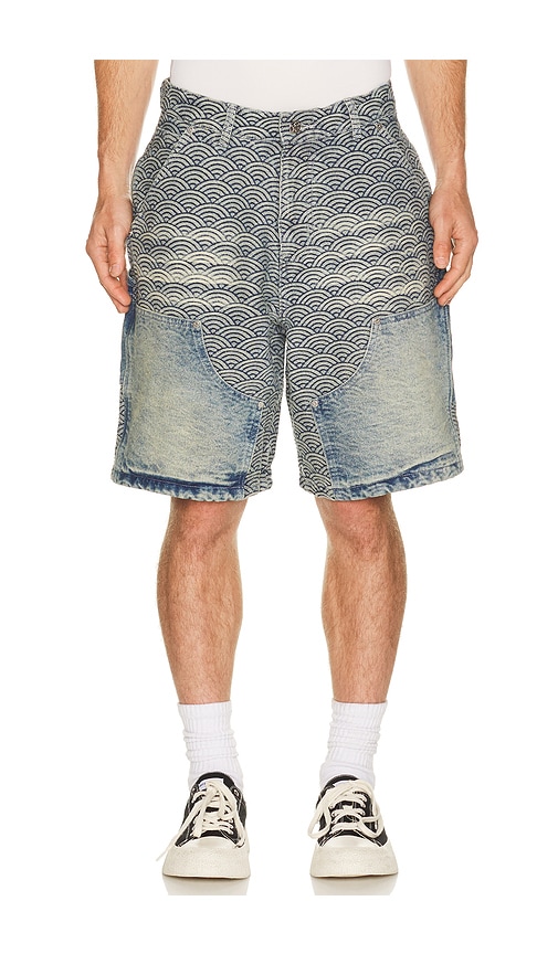 Ryoko Rain Seigaiha Denim Shorts