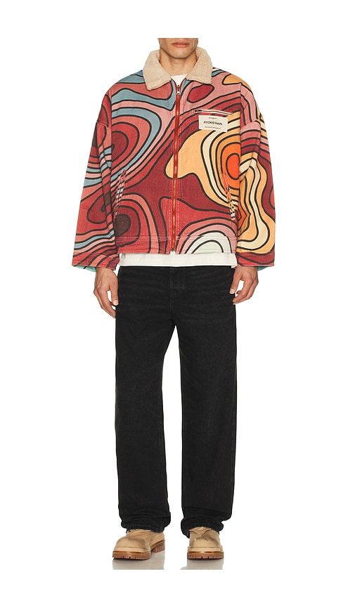  Ryoko Rain Reversible 70s Work Jacket In Red. Size M. Also In Xl/1x. 