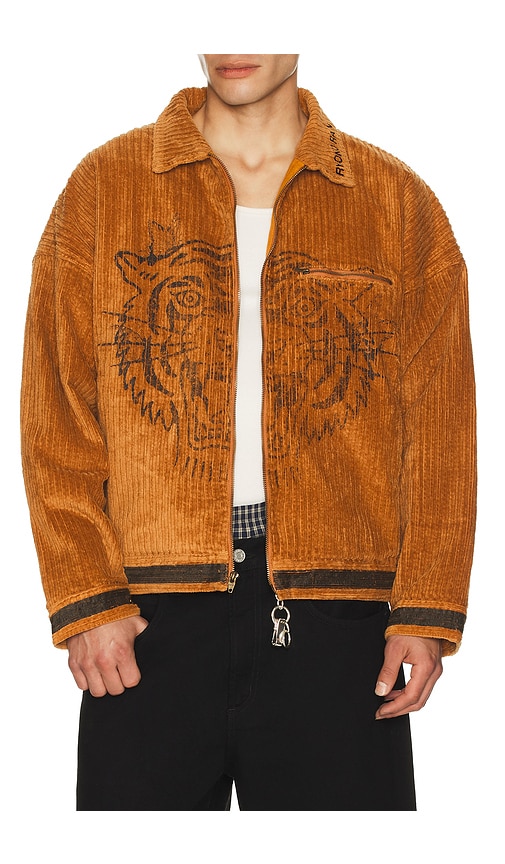 Ryoko Rain Corduroy Tiger Work Jacket in Orange