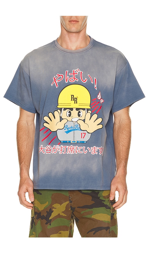 Ryoko Rain Caution Home Run Tee In Blue