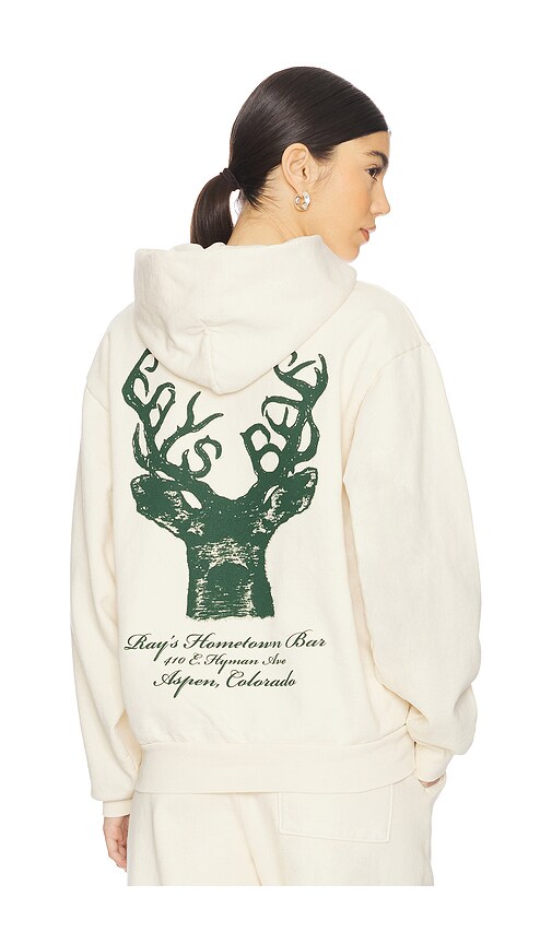 Ray's X Revolve Deer Hoodie In 奶油色