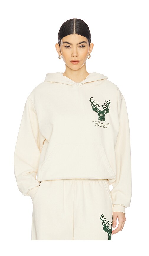 Ray's X Revolve Deer Hoodie In 奶油色