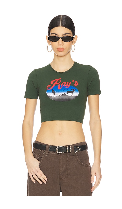 Ray's X Revolve Ski Adventure Crop Top In 绿色