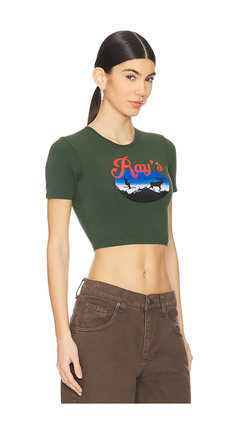 Ray's X Revolve Ski Adventure Crop Top In 绿色