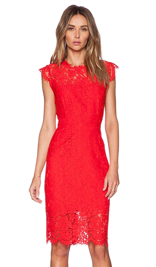 RACHEL ZOE Suzette Lace Dress in Rouge | REVOLVE