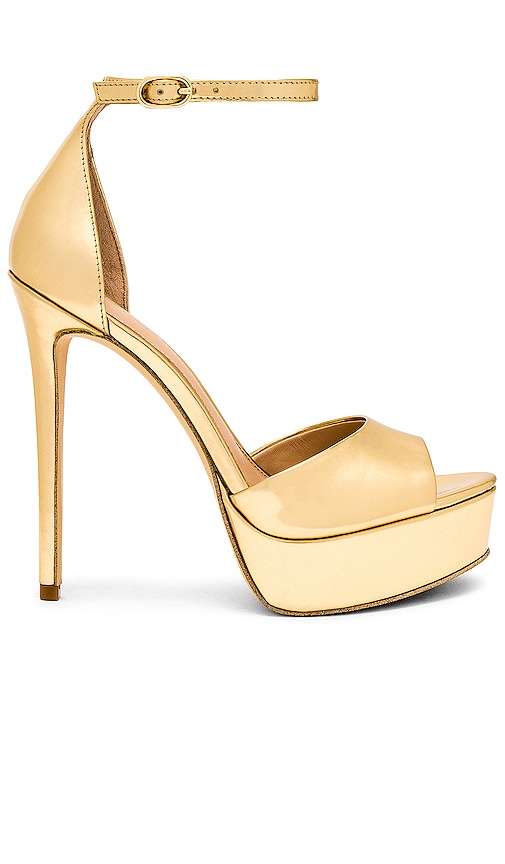 rachel zoe gold platform shoes