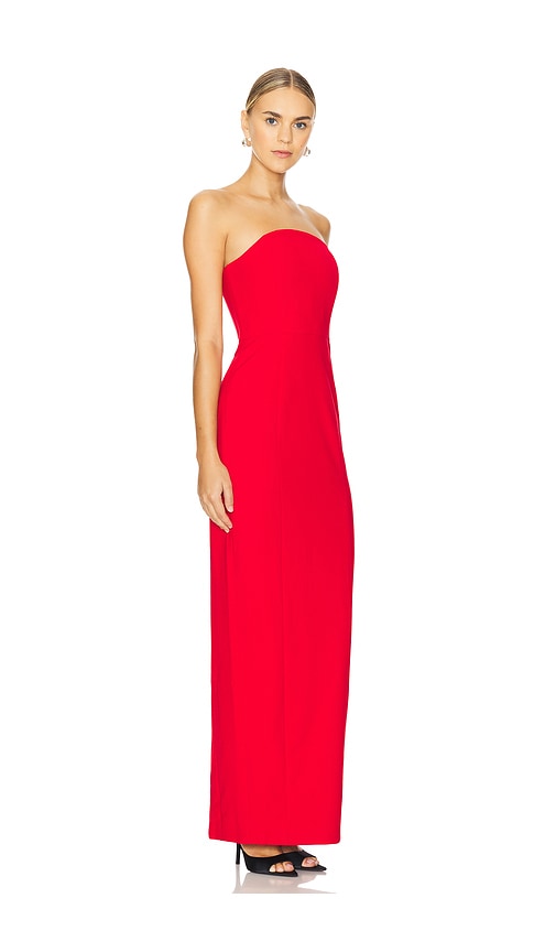 Shop Sans Faff Half Moon Evening Dress In Red