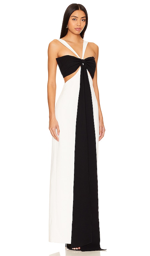 Sans Faff Elizabeth Bowed Gown In 白色