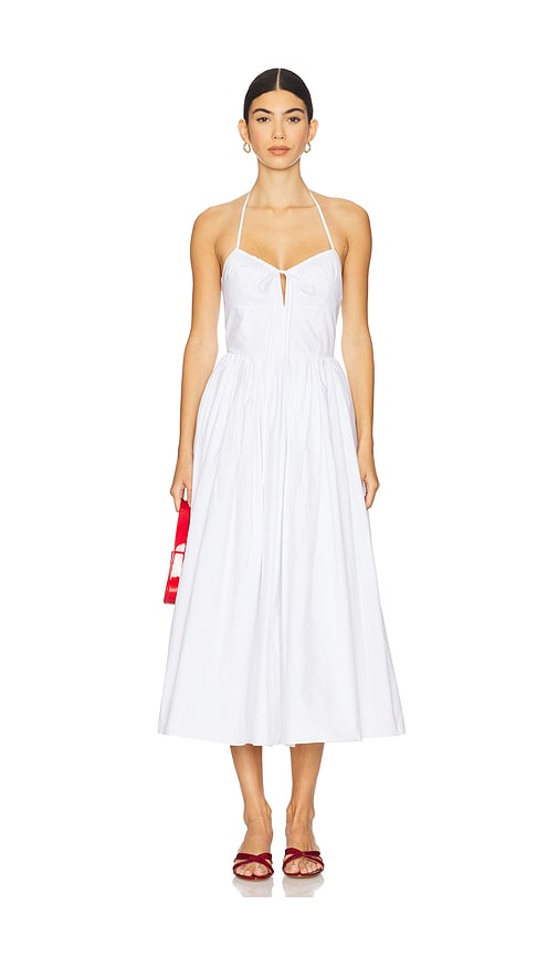 Como Poplin Cotton Dress in White. - size XS (also in L, M, S)