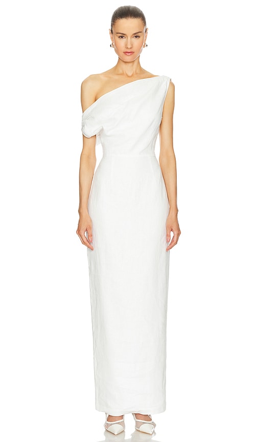 SANS FAFF Off The Shoulder Maxi Dress in White