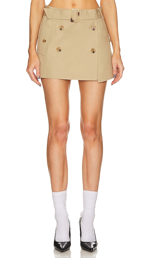 Shop Sans Faff Mercer Trench Skirt In 驼色