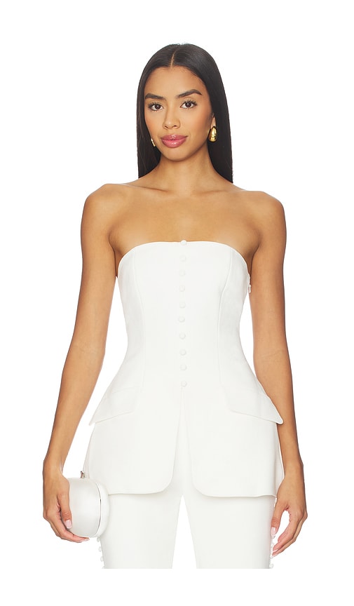 Sans Faff Marais Button Top In White