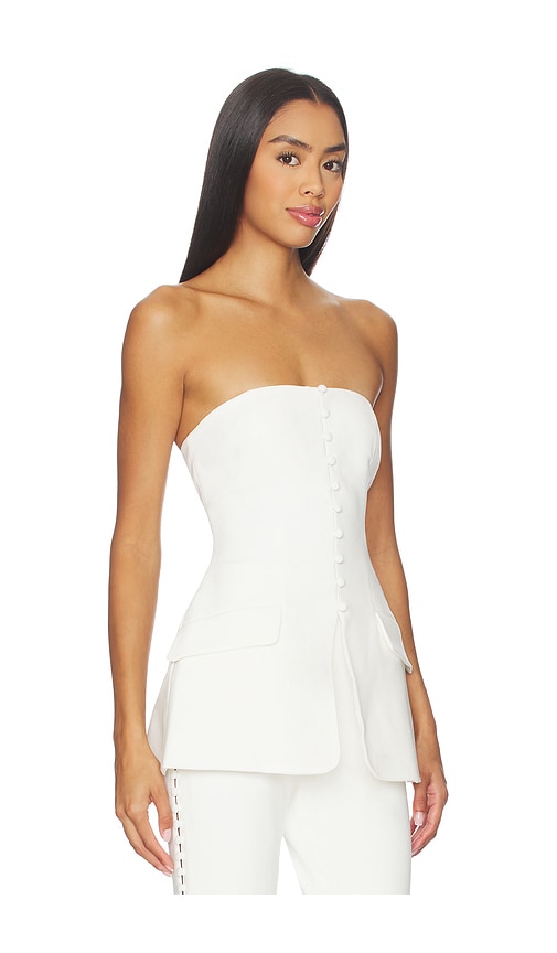 Sans Faff Marais Button Top In White