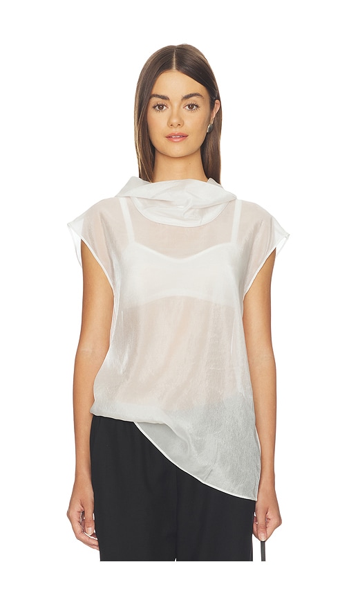Sans Faff Halo Silk Top In White