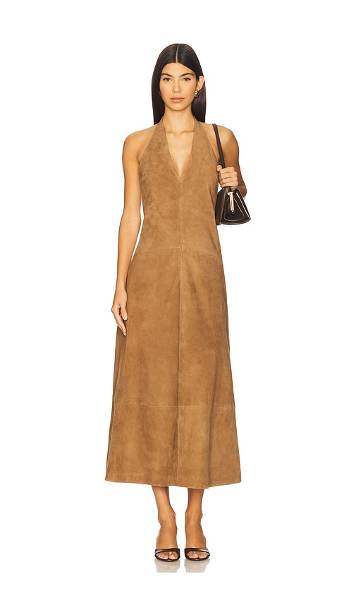 Suede Halter Plunge Dress in . Taglia L. Also in M, S, XL, XS - St. Agni - Modalova